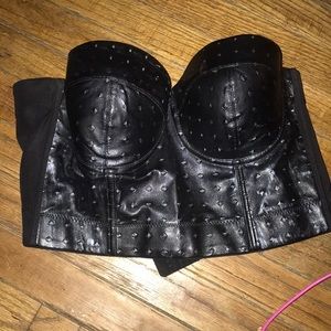Black Bustier Crop top